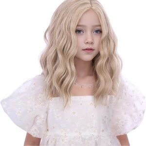 Mixed Blonde Wig for Girls Short Ash Blonde Side Part Wig
